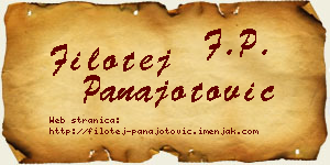 Filotej Panajotović vizit kartica